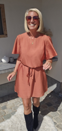 CHALIZE viscose dress rust
