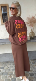 LOVELY sweatshirt skirt chocolat