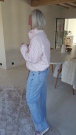SPRING check jacket pink