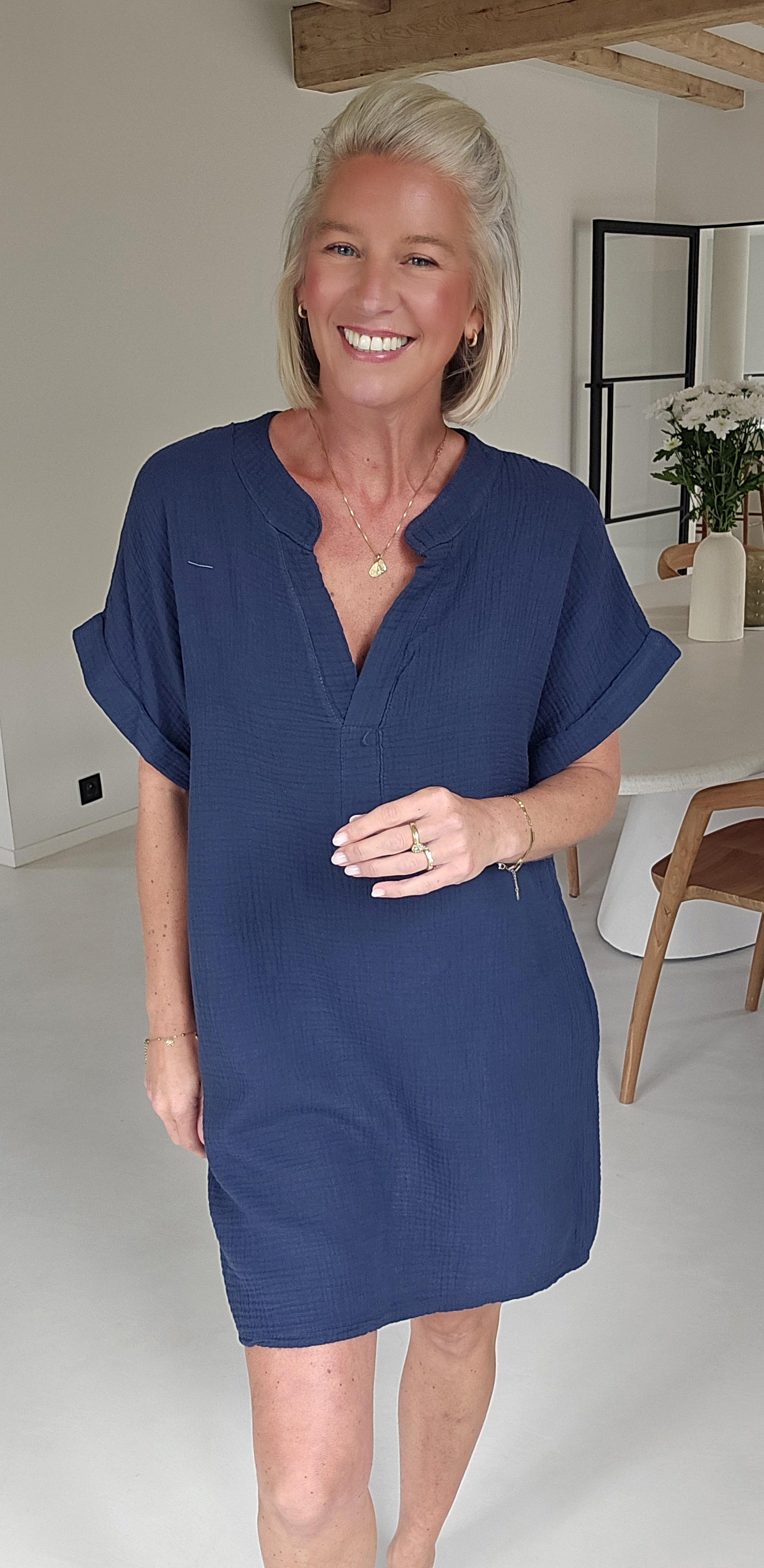 JOYOSA tetra dress navy