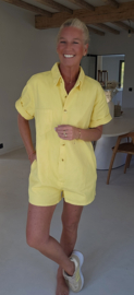 JINA jeans playsuit neon yellow