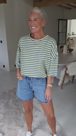 STRIPED BREEZE short-sleeved sweatshirt blue