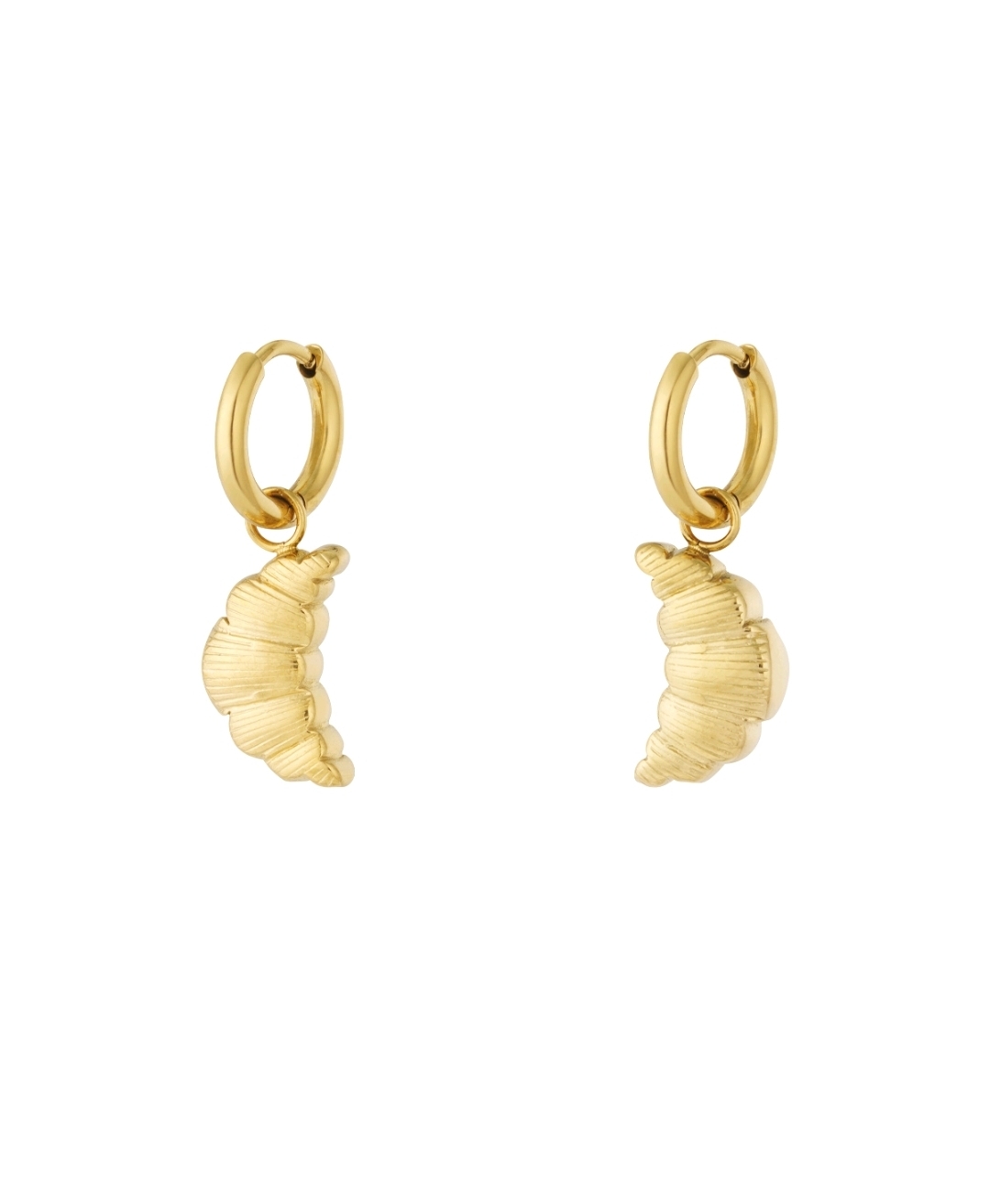 CROISSANT earrings gold