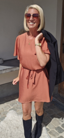 CHALIZE viscose dress rust