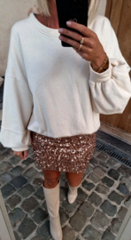 BLISS mini glitter skirt bronze