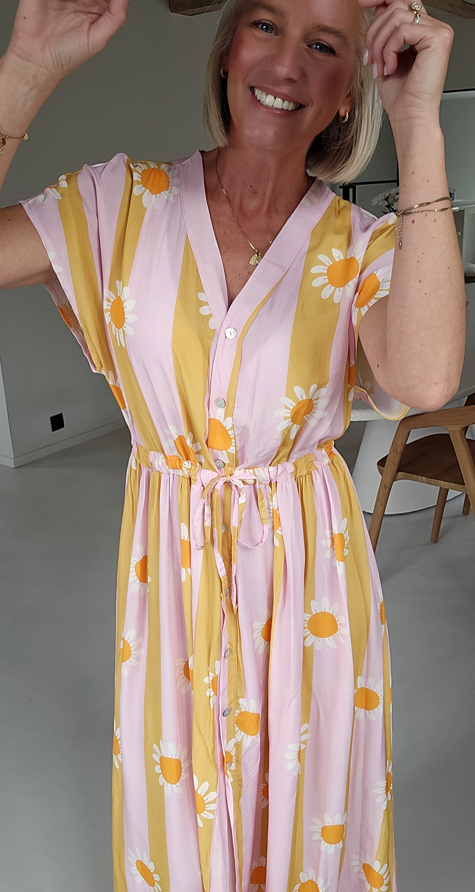 SUMMINE maxi viscose dress pink