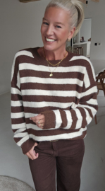ANOUK striped soft knit chocolat