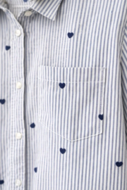 AMORE cotton shirt curve navy