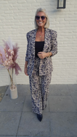 SHAYEN flower suit blazer velours