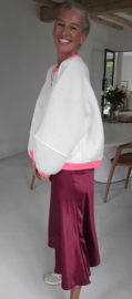 HARIETTE satin skirt burgundy