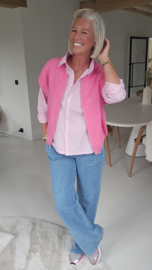 AZUR zip gilet capri pink
