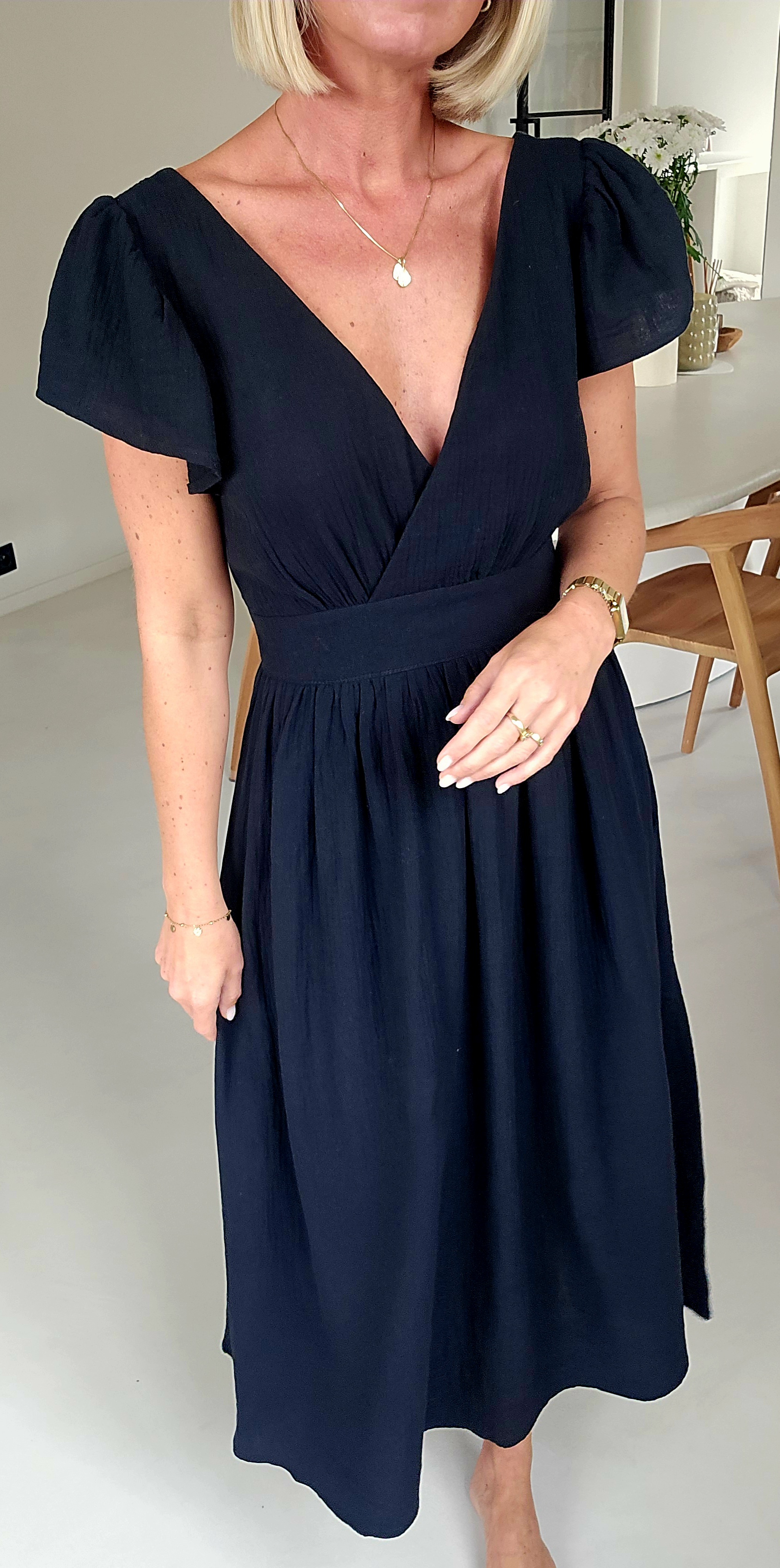 SAMANTE maxi tetra dress black