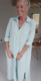 RHEA maxi shirt dress soft mint