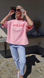 LE SOLEIL short-sleeved sweatshirt pink