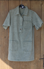 THE PERFECT JEANS dress short-sleeved khaki