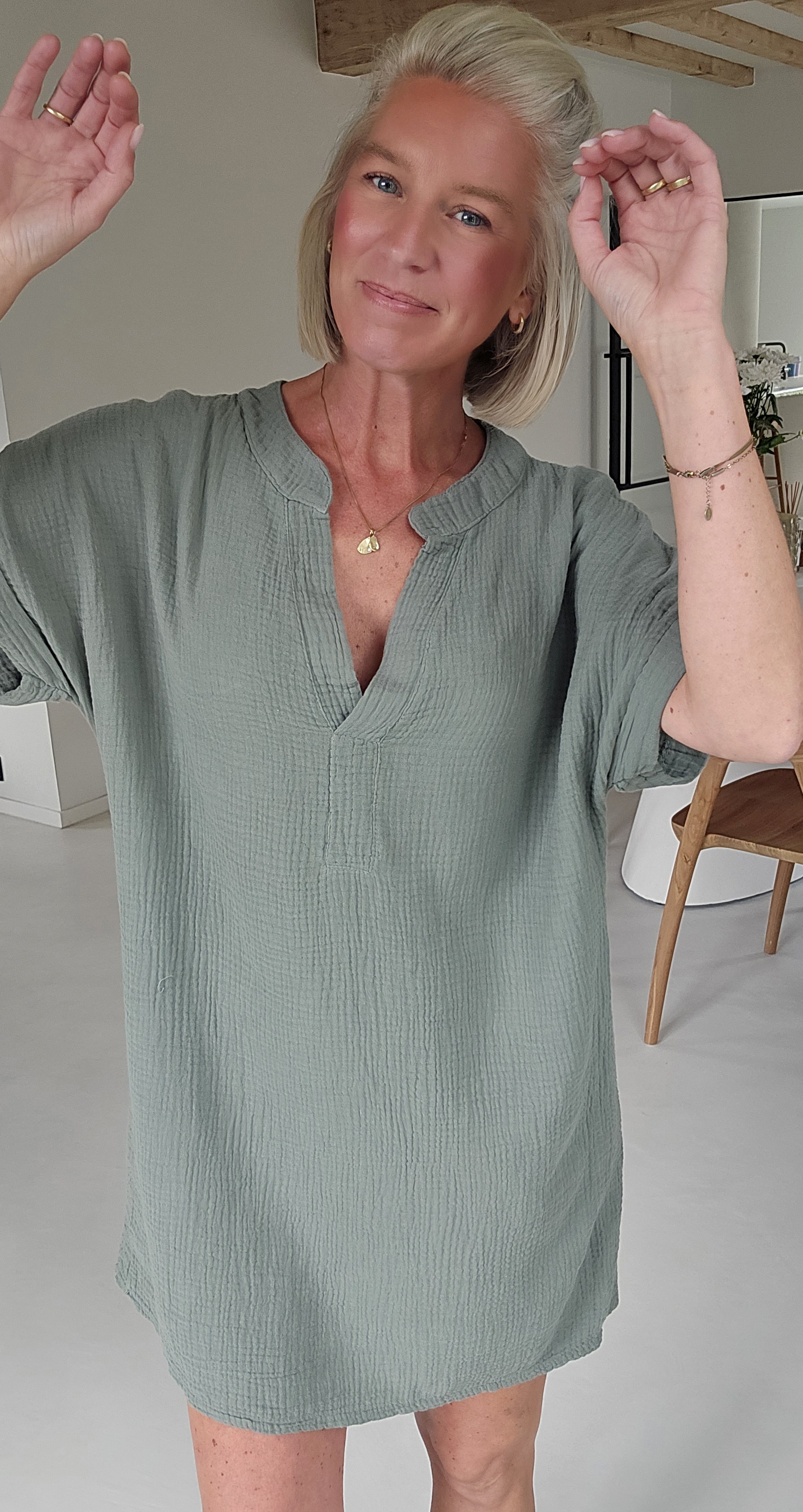 JOYOSA tetra dress khaki
