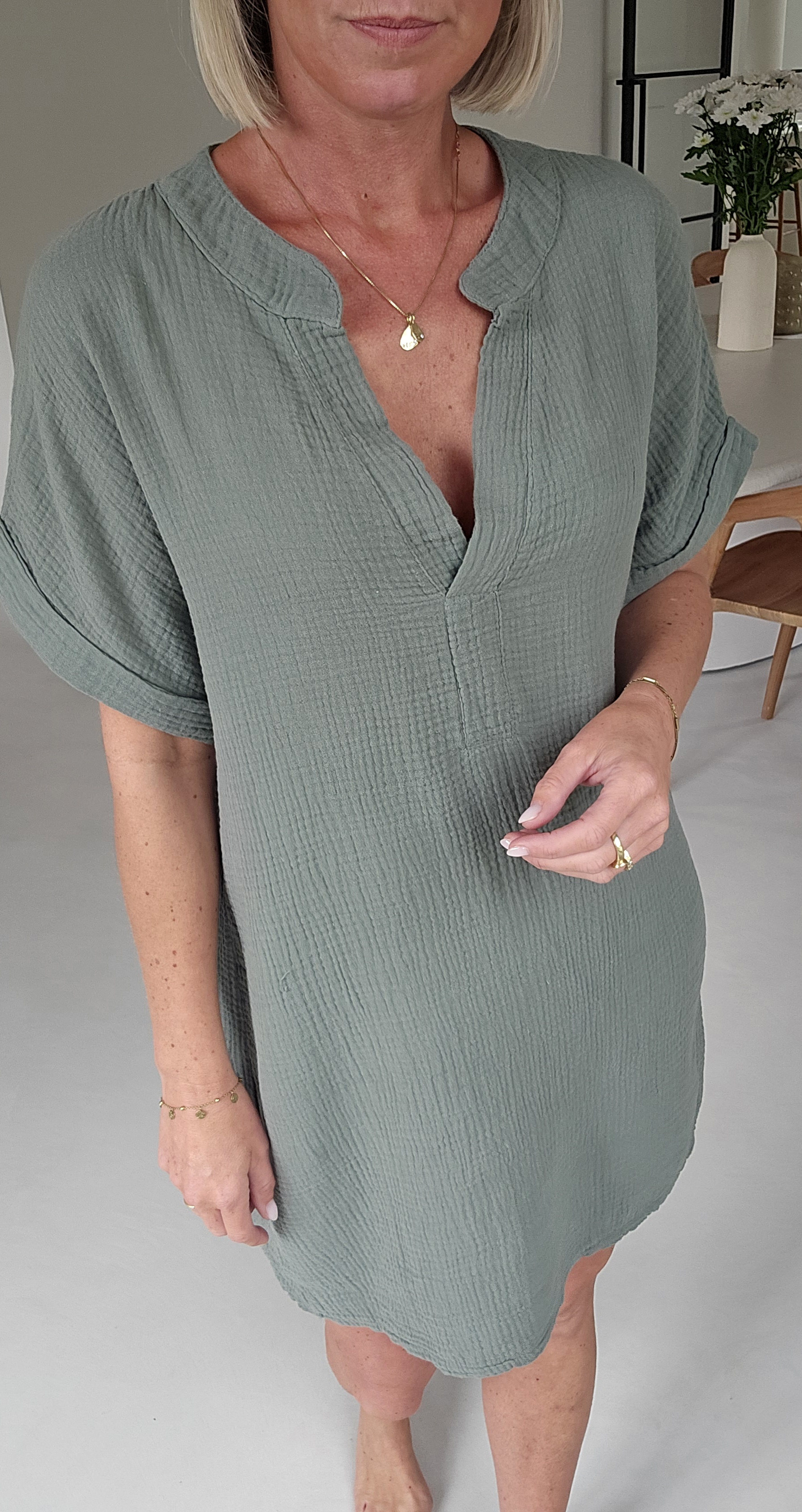 JOYOSA tetra dress khaki