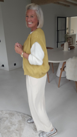 AZUR zip gilet capri mustard