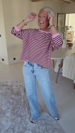 STRIPED BREEZE sweatshirt burgundy