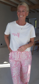 LA VIE EN ROSE cotton T-shirt white