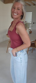 BASIC 2 cotton top burgundy