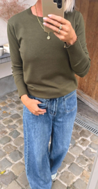 BASIC knit khaki