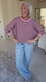 STRIPED BREEZE sweatshirt burgundy