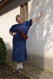 DOMI maxi velours dress navy