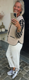 MELIA 2 sleeveless teddy jacket beige