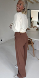 CORA wide leg pants chocolat