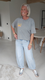 BEACH CLUB SUNSET tee washed grey