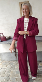 DOTTIE knit white / burgundy