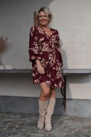 ANGELA viscose dress burgundy