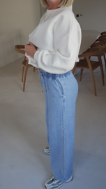 MORA wide leg jeans blue drawstring
