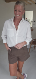 AVA basic cotton shirt white