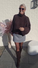 FIRESIDE MOOD chunky cable knit chocolat