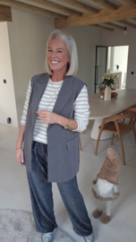 ARIEL lurex wide leg pants grey