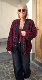 LEO teddy jacket burgundy