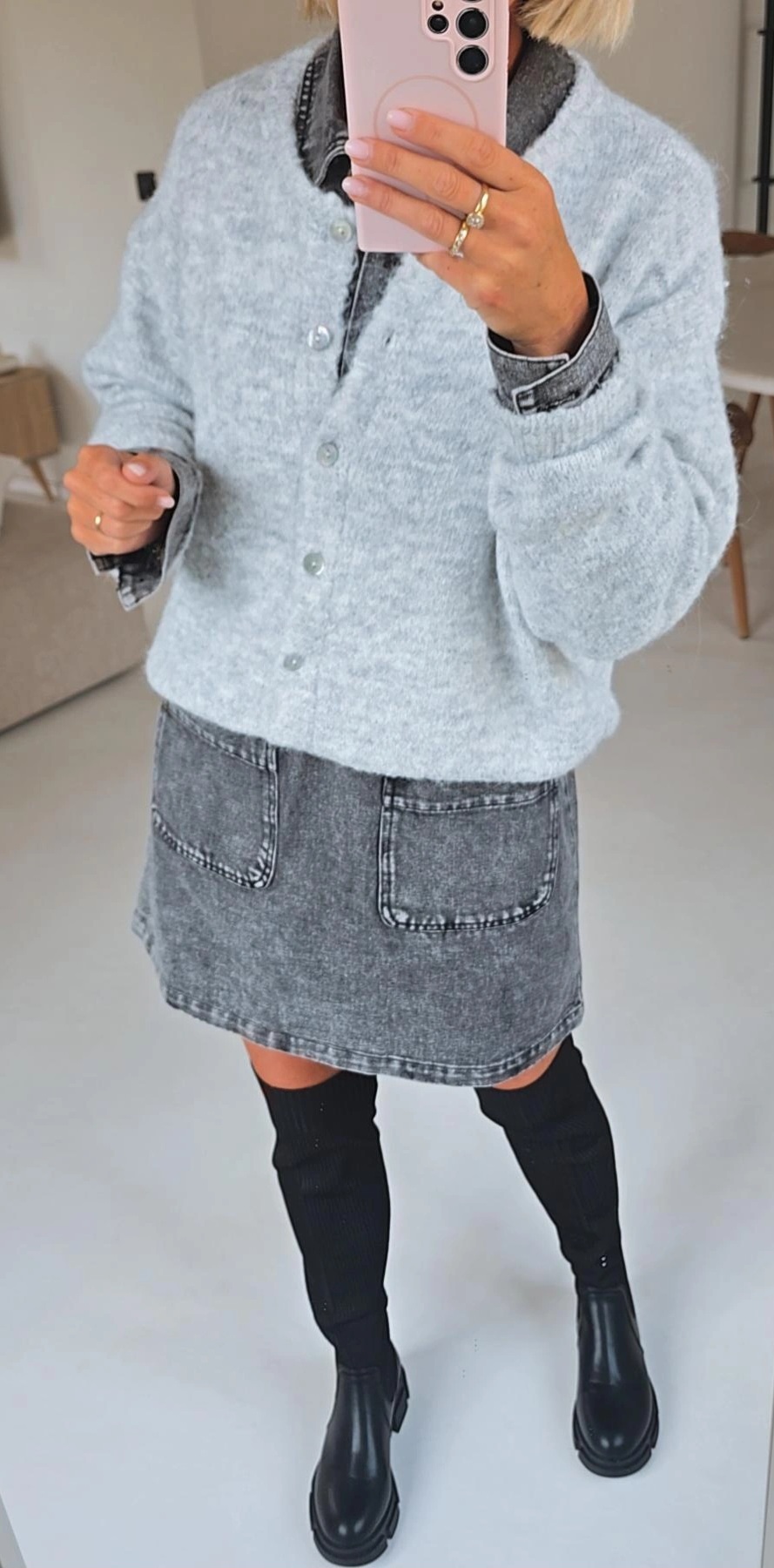 LIESJE cardigan softer grey