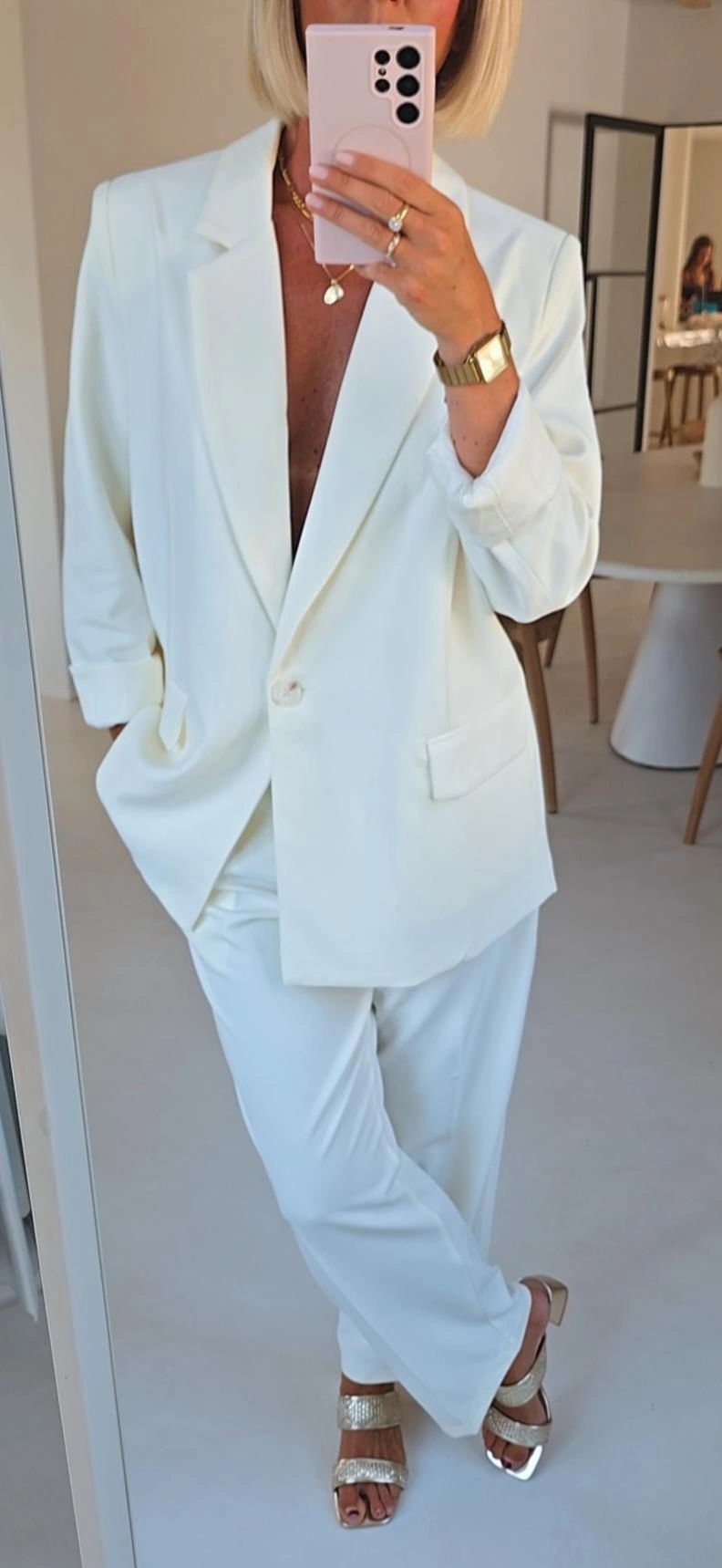 CECILIA suit blazer ecru