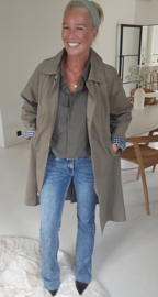 CATO maxi trench coat khaki