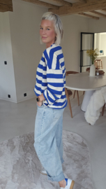 STRIPE AFFAIR longsleeve kobalt blue