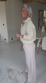 MOONTJE loose tailored pants pink