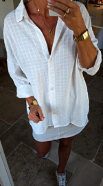 MELIA oversized cotton shirt white