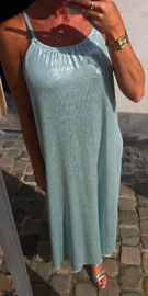 GALINA maxi shiny dress pastel mint