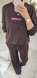 ICONIC sweatshirt chocolat