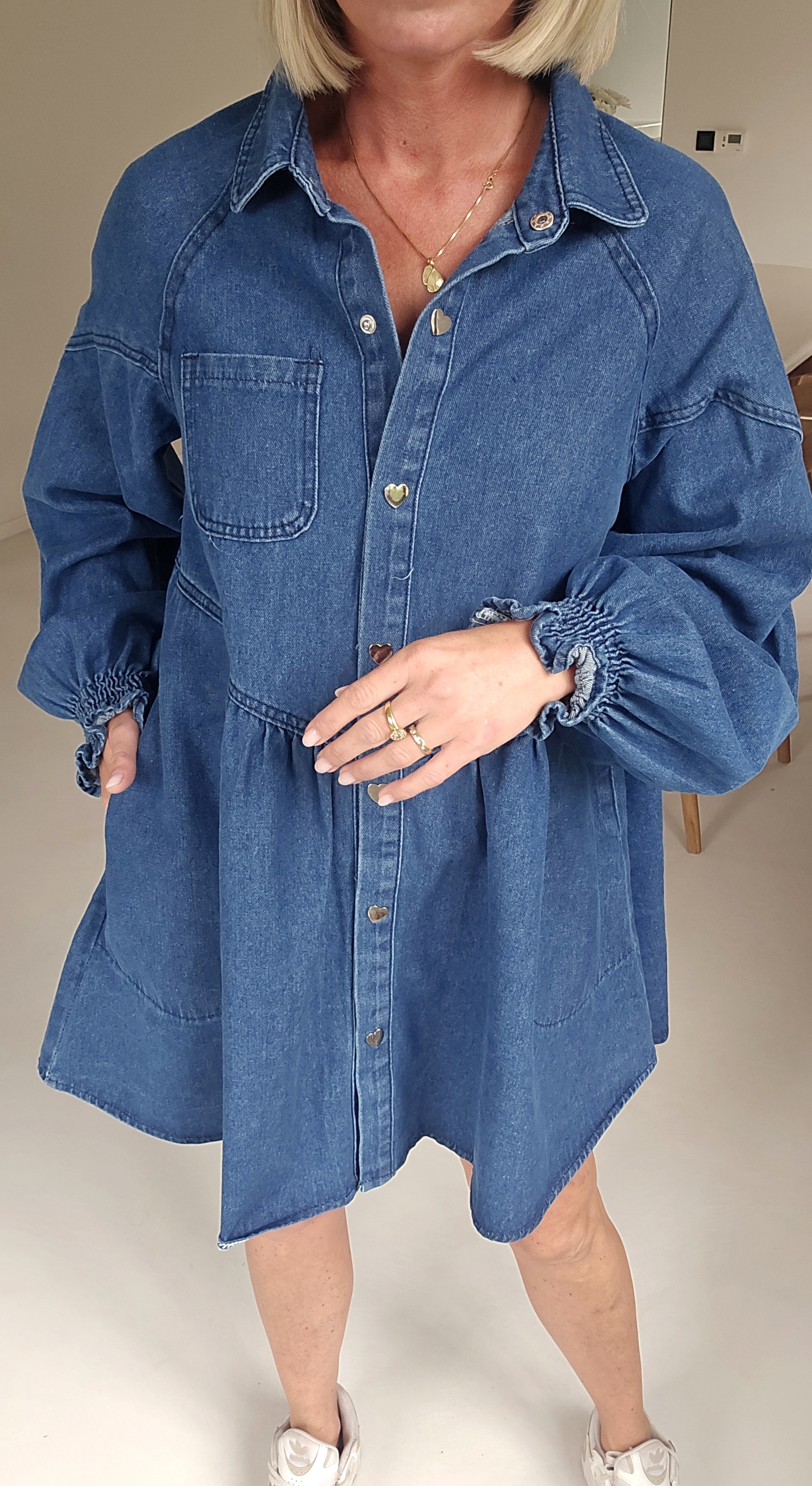 MOSIE jeans dress darker blue