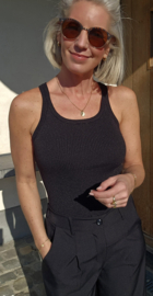 MELINA glitter top black