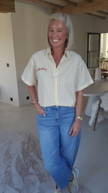 SEASIDE LOVERS short-sleeved shirt yellow