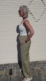 CICI checkered loose pants khaki